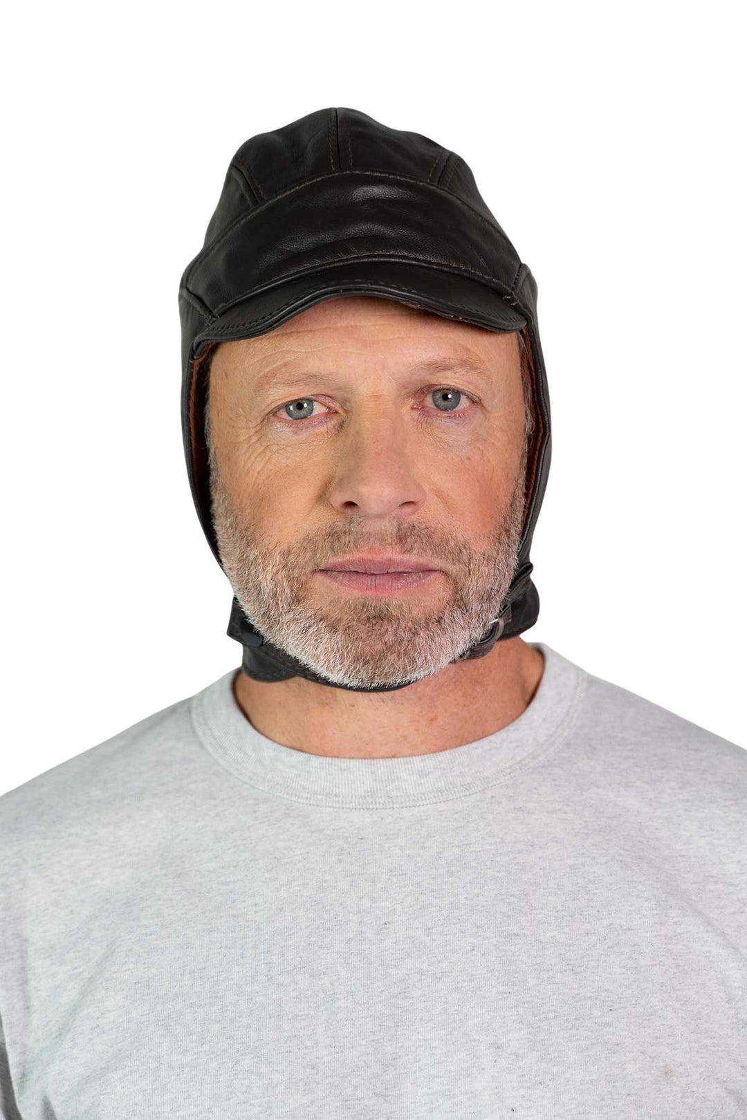 Leather Millia Motoring Helmet