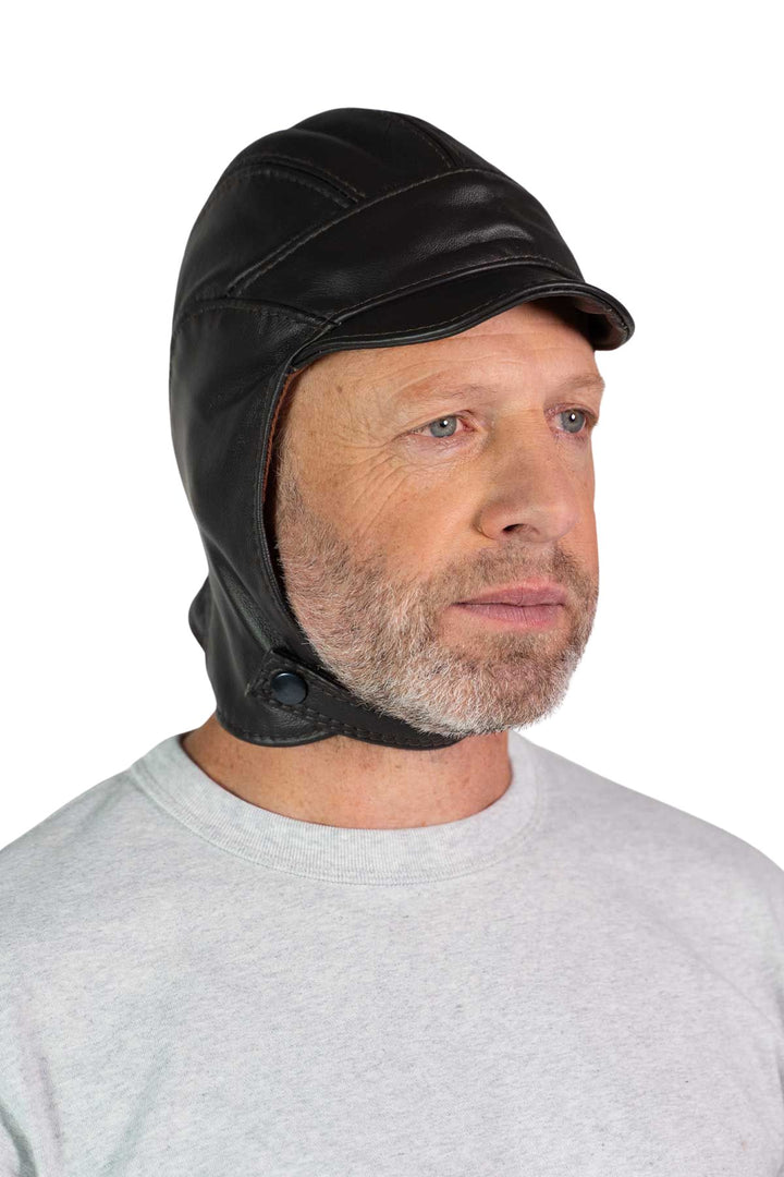 Leather Millia Motoring Helmet