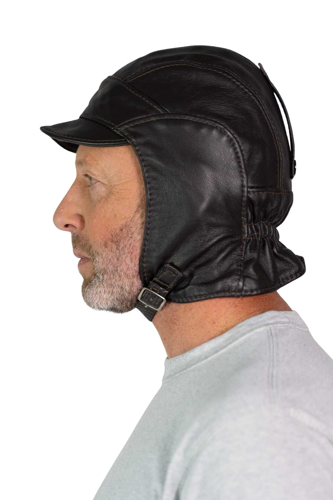Leather Millia Motoring Helmet