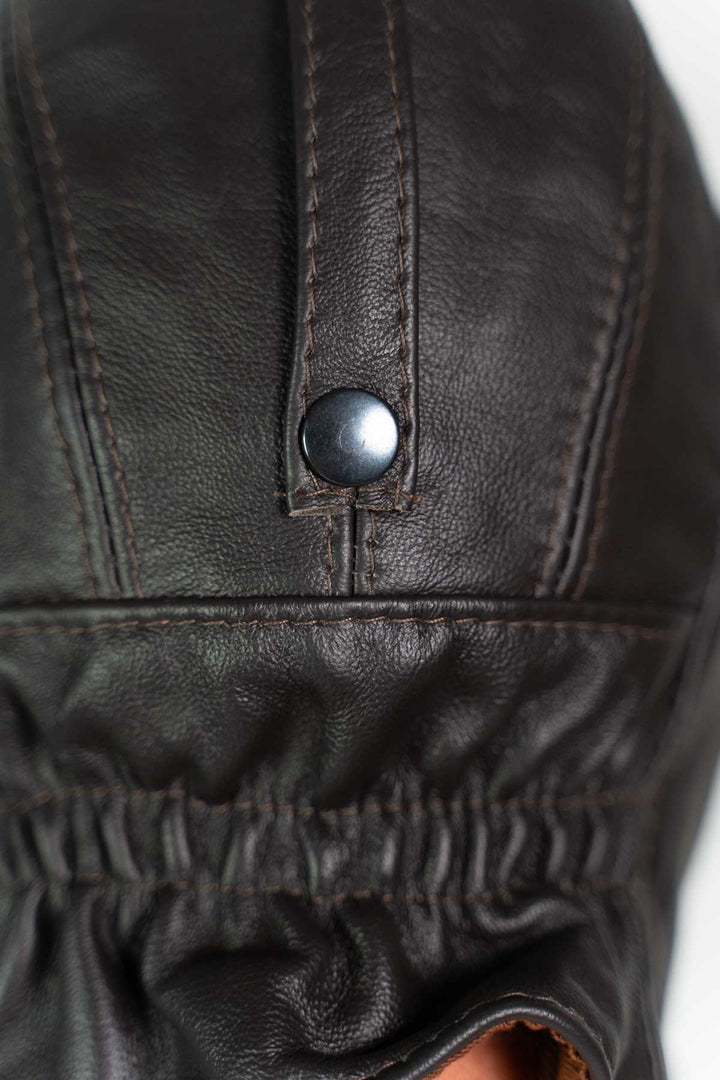 Leather Millia Motoring Helmet