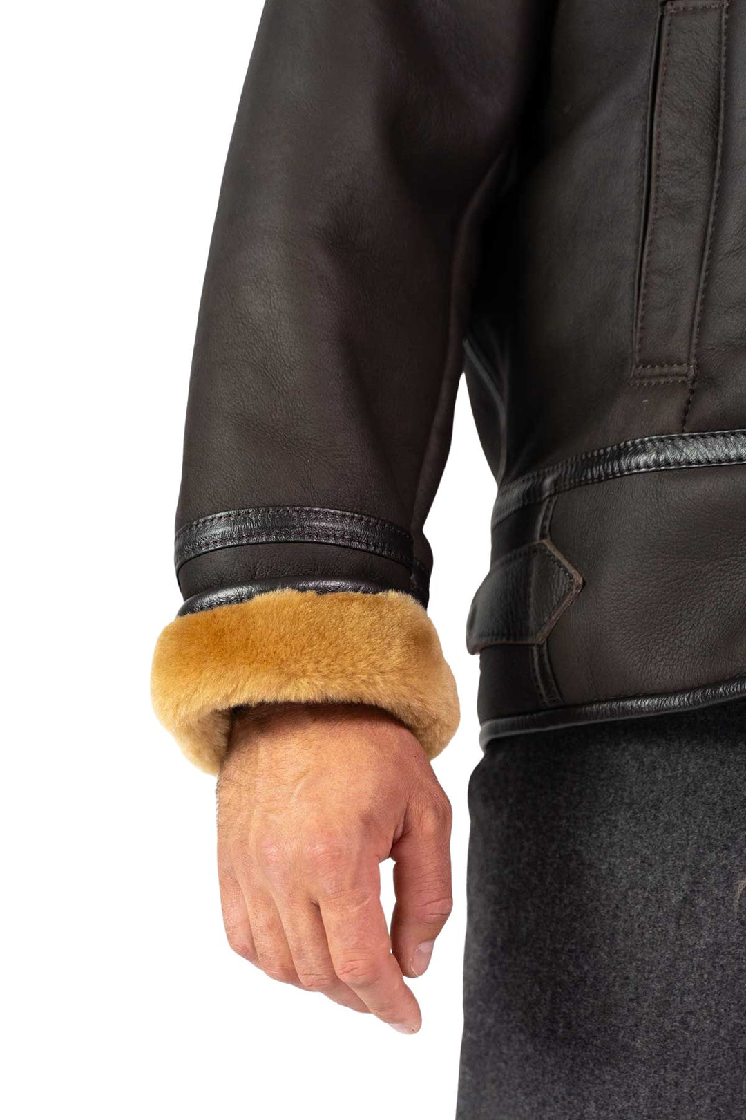 Mens Monza Sheepskin Jacket Brown