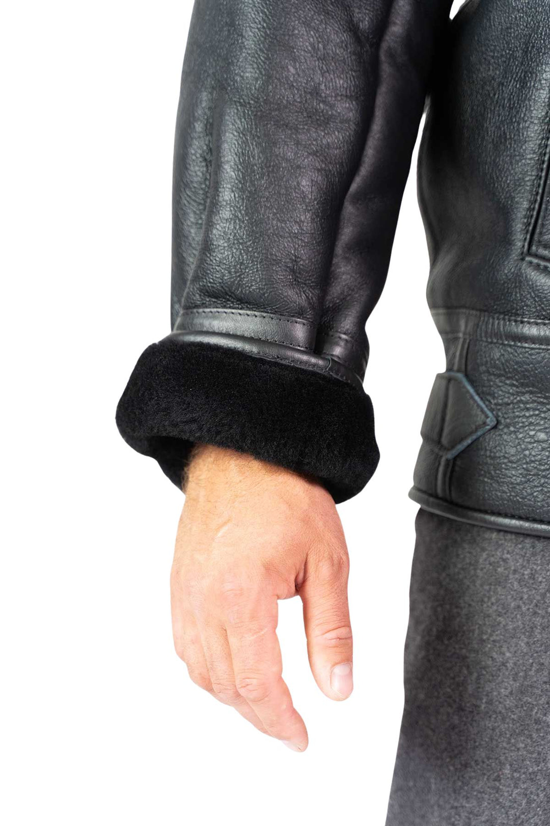 Mens Monza Sheepskin Jacket Black
