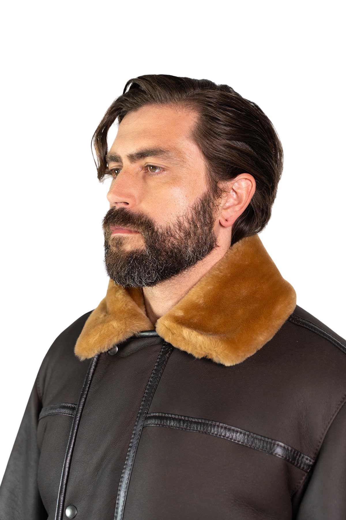 Mens Monza Sheepskin Jacket Brown – Flying Jacket