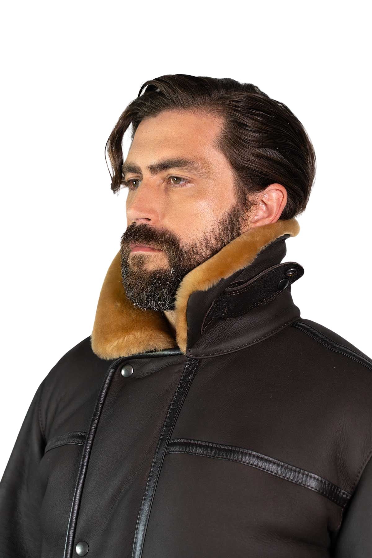 Mens Monza Sheepskin Jacket Brown – Flying Jacket