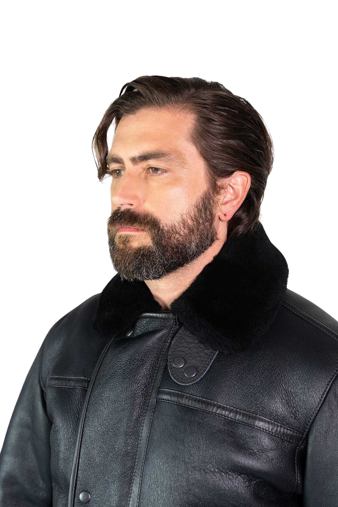 Mens Monza Sheepskin Jacket Black