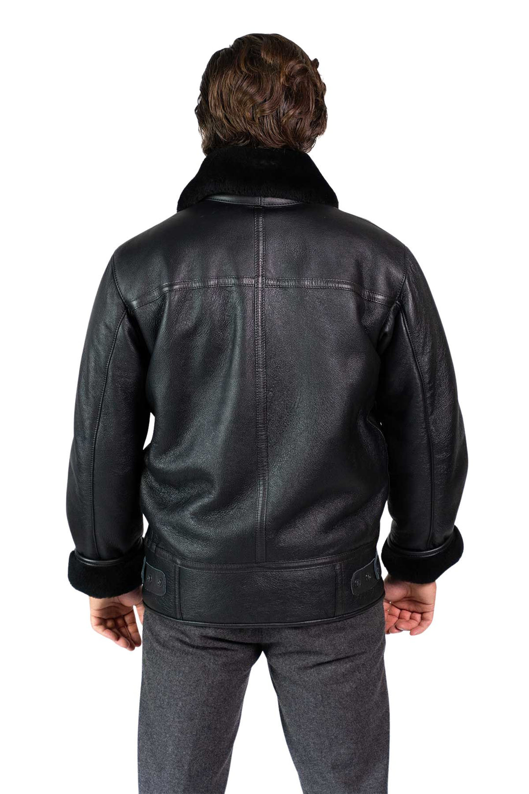 Mens Monza Sheepskin Jacket Black
