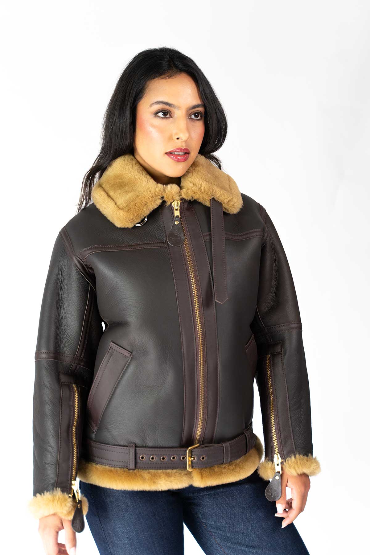 Irvin Jacket Genuine Leather Flying Jacket Shearling Genuine Irvin