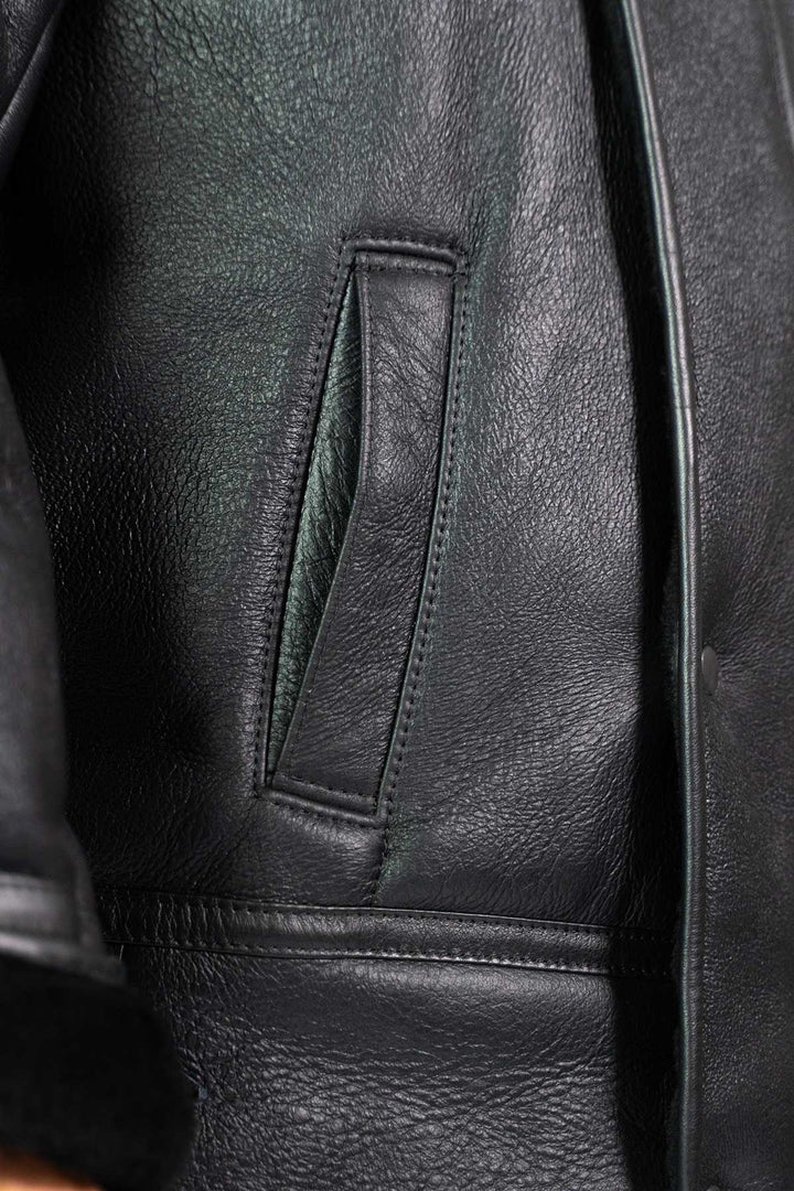 Mens Monza Sheepskin Jacket Black