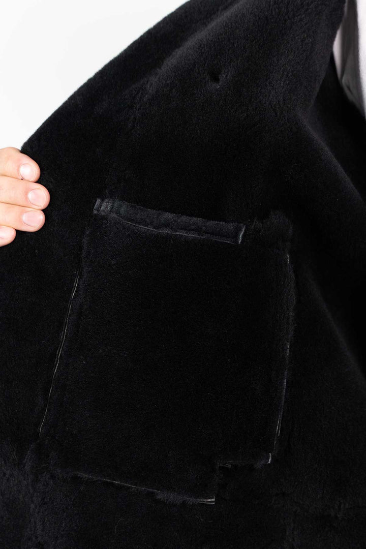 Mens Monza Sheepskin Jacket Black