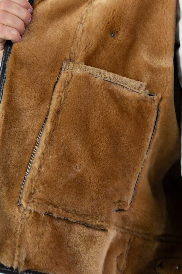 Mens Monza Sheepskin Jacket Brown
