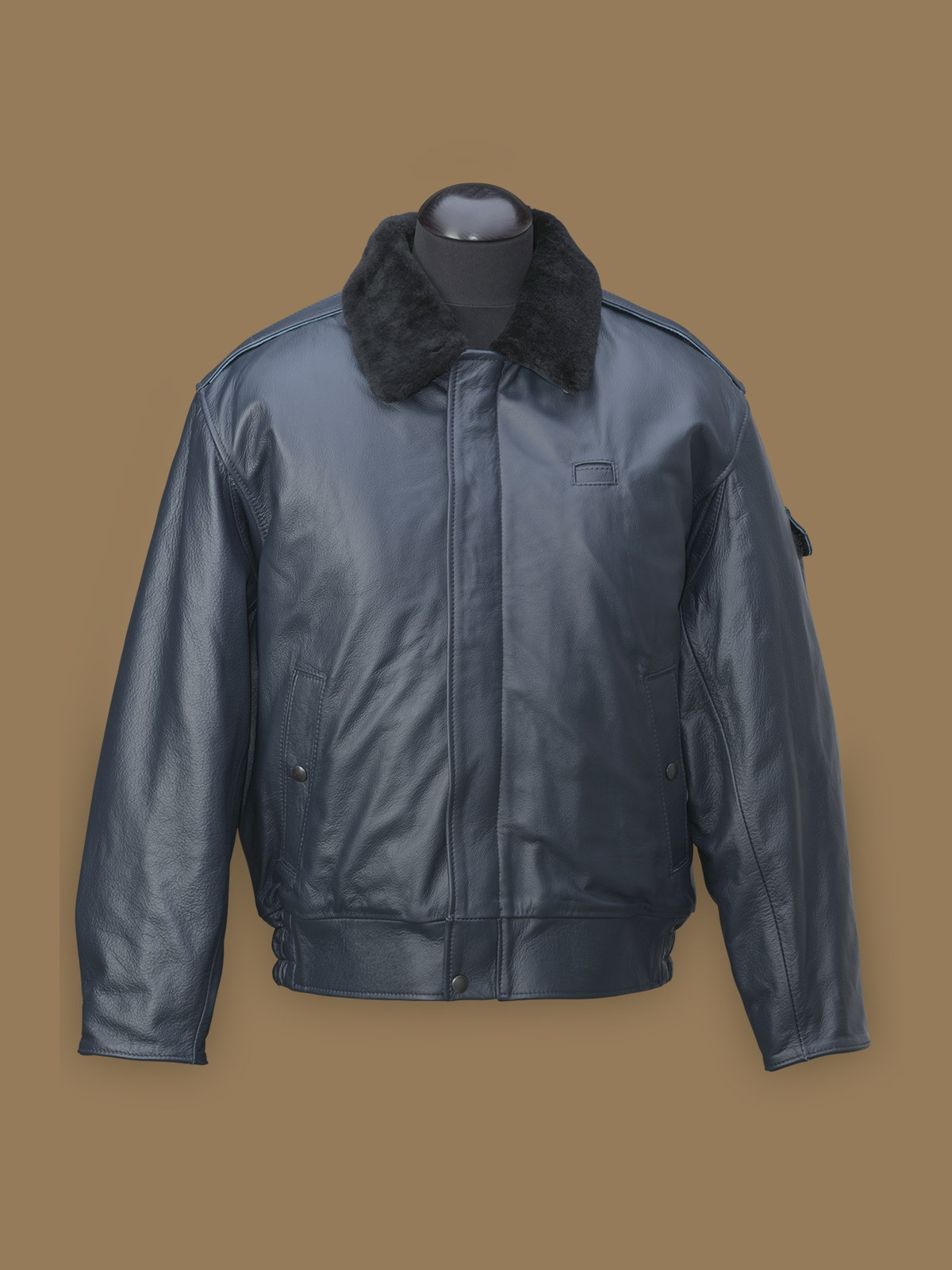 Leather Bomber Jacket for Men - Brown Leather Jacket